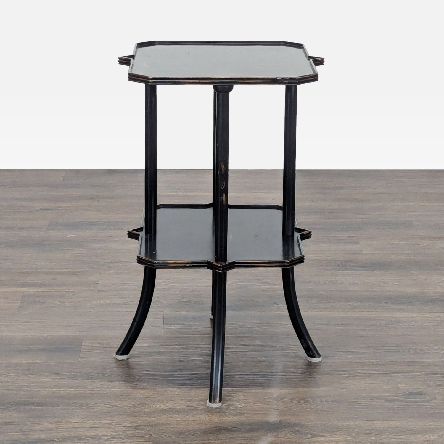 Two Tier Side Table with Distressed Finish	 - image-5