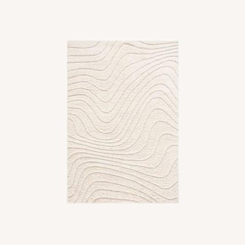 Used Havenly Vermont Collection 8x10 Cream Textured Rug  for sale on AptDeco
