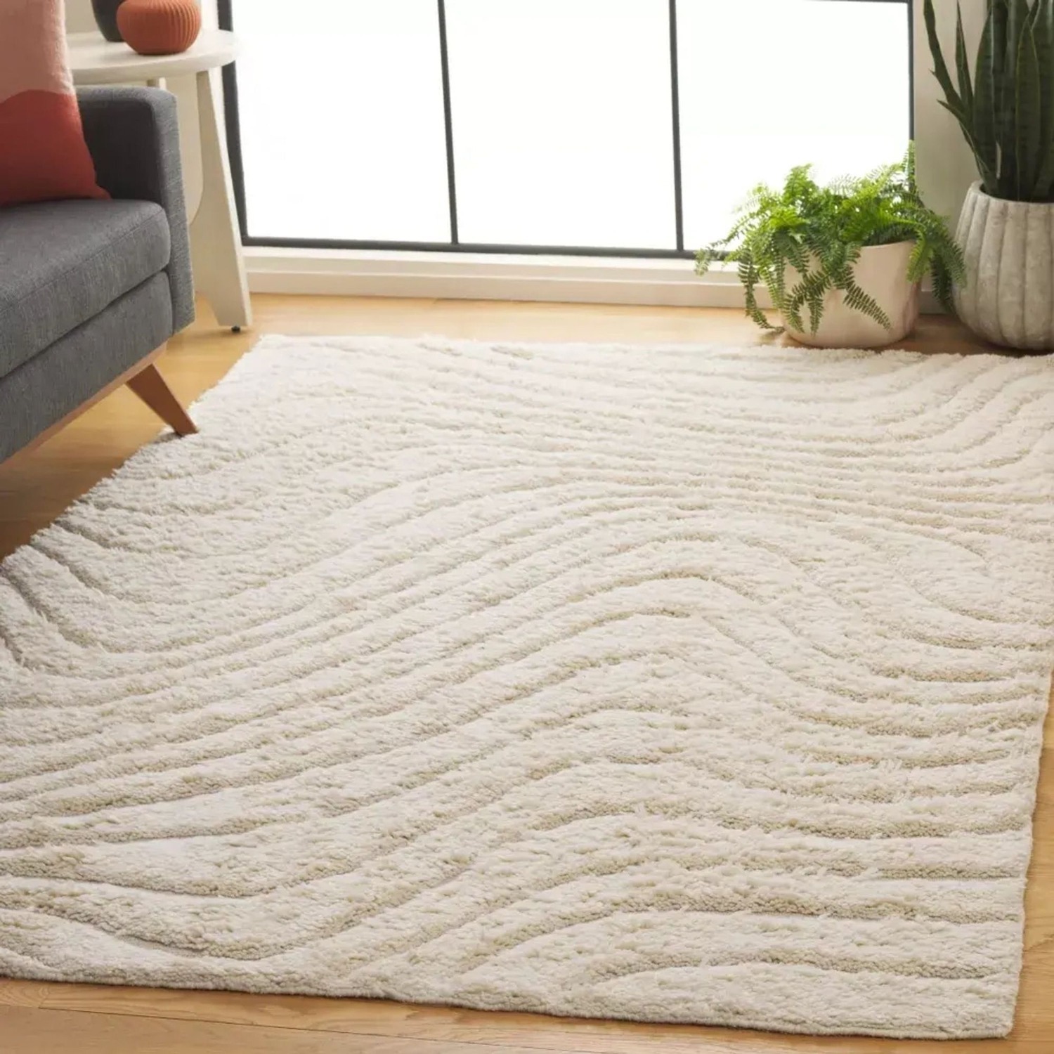 Havenly Vermont Collection 8x10 Cream Textured Rug  - image-3