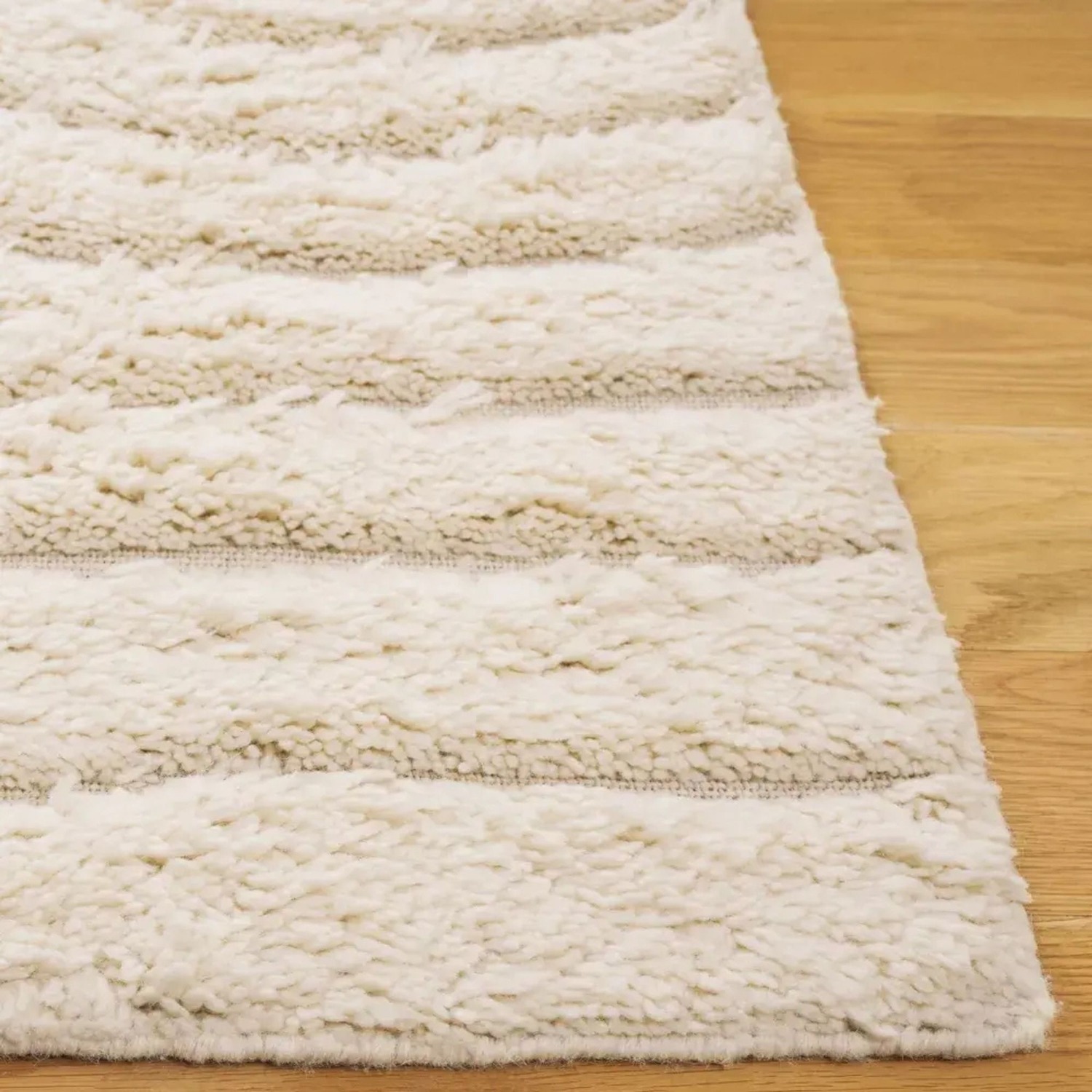 Havenly Vermont Collection 8x10 Cream Textured Rug  - image-1