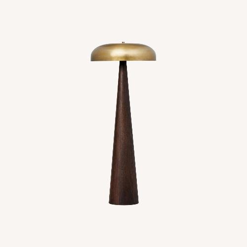 Used Lulu & Georgia Kasner Modern Brass & Wood Floor Lamp for sale on AptDeco
