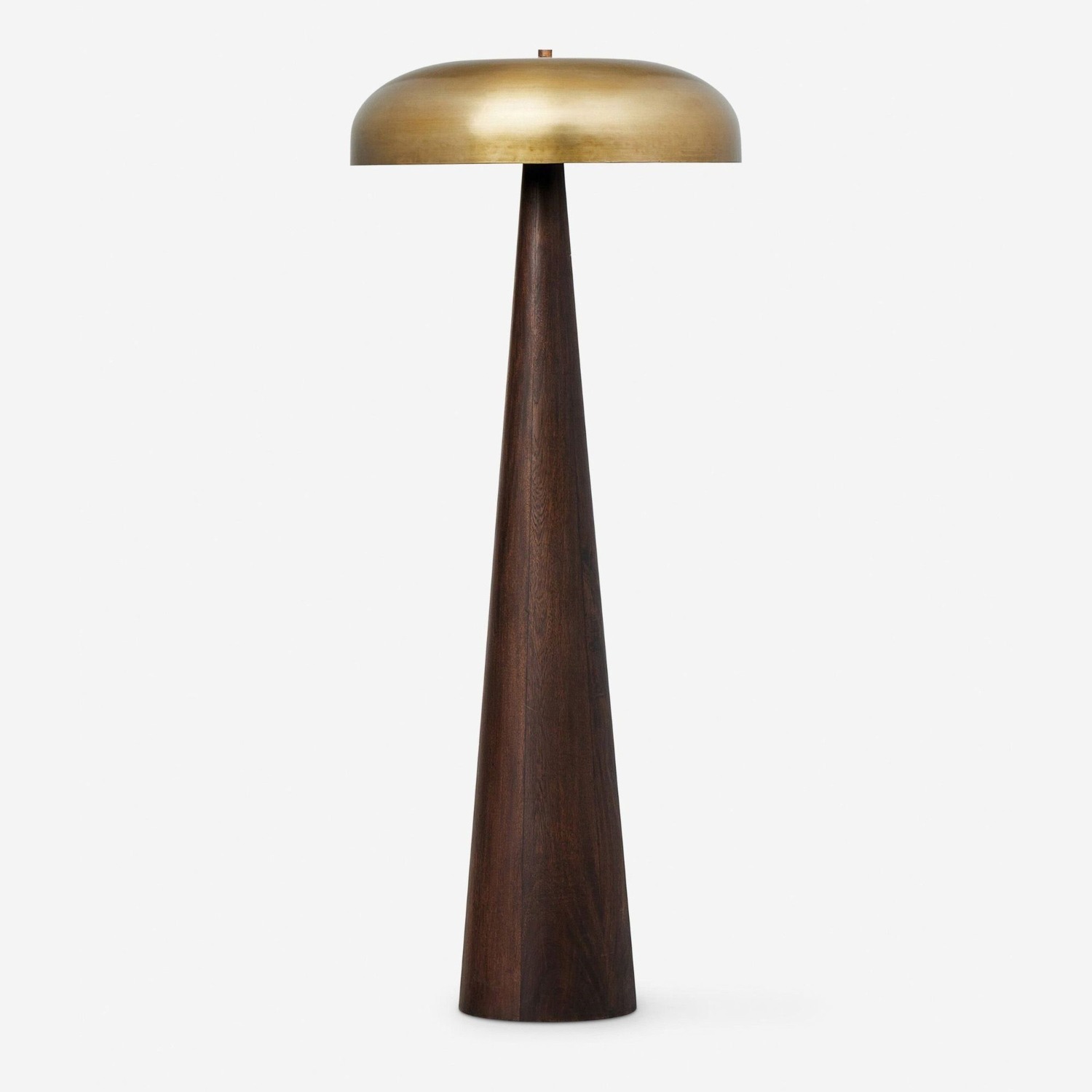 Lulu & Georgia Kasner Modern Brass & Wood Floor Lamp - image-0