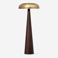 Lulu & Georgia Kasner Modern Brass & Wood Floor Lamp