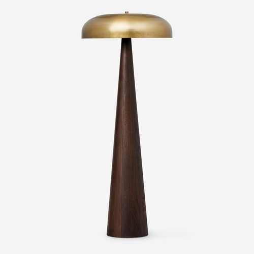 Used Lulu & Georgia Kasner Modern Brass & Wood Floor Lamp for sale on AptDeco