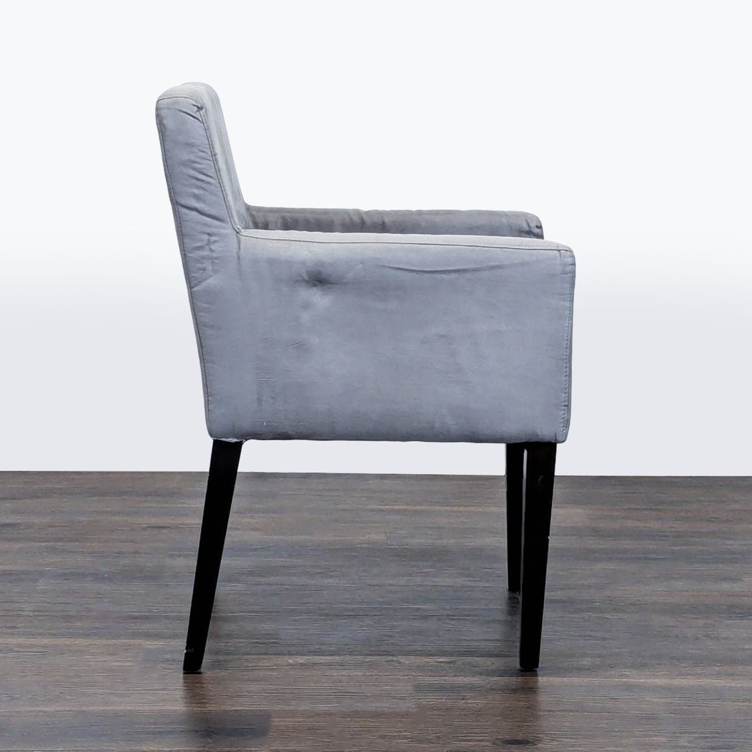 West Elm Modern Gray Lounge Chair with Armrests - image-2
