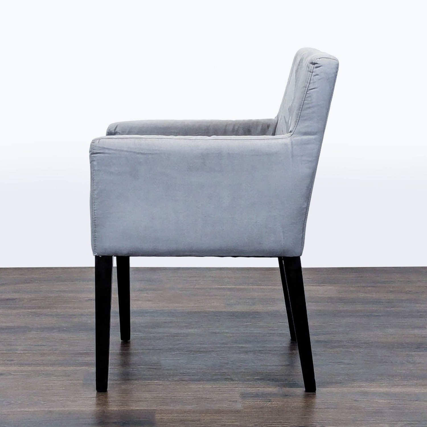 West Elm Modern Gray Lounge Chair with Armrests - image-4