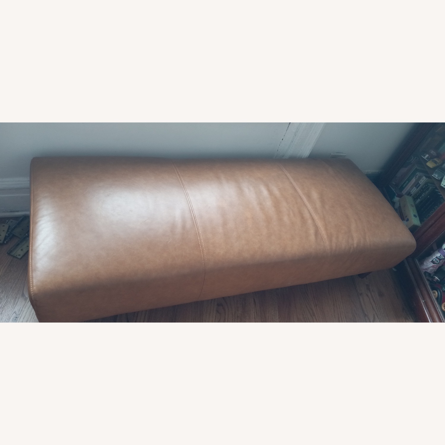 Leather Ottoman - image-1