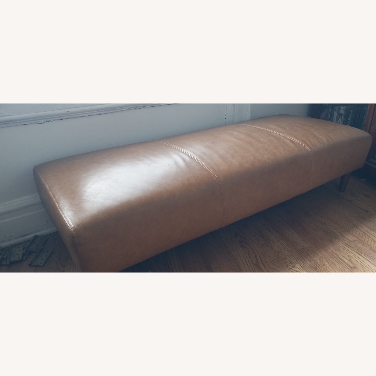 Leather Ottoman - image-0