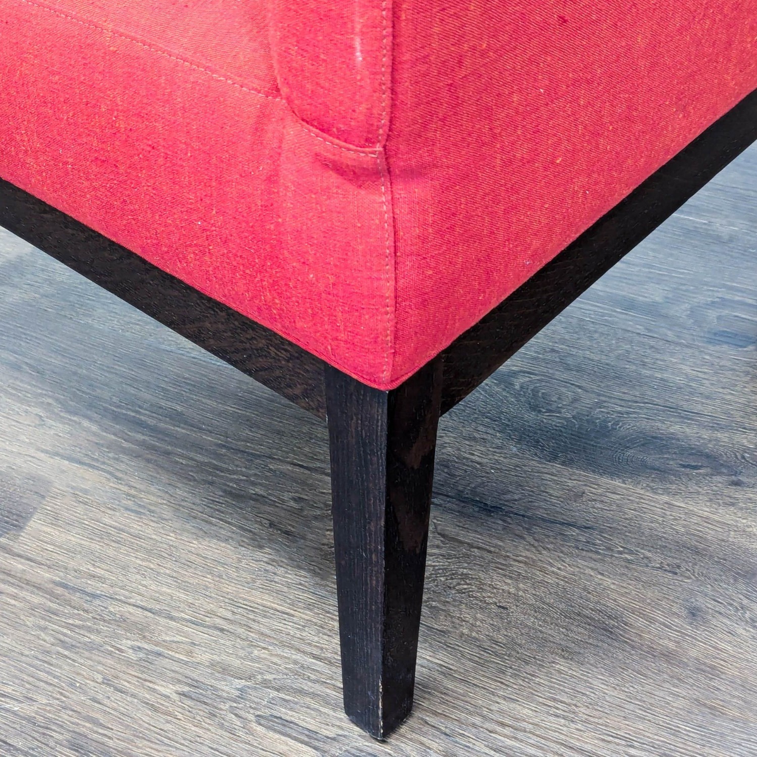 Red Fabric Lounge Chair with Armrests  - image-6