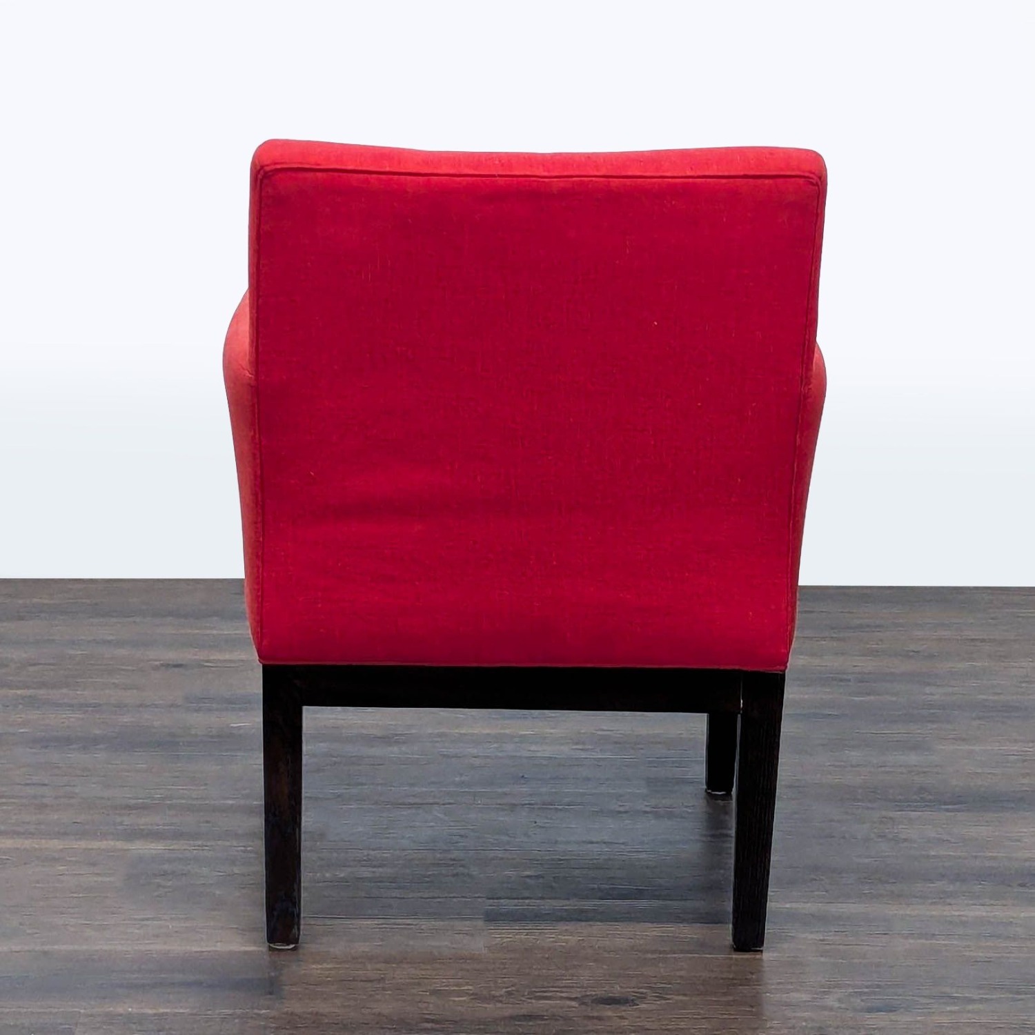 Red Fabric Lounge Chair with Armrests  - image-3