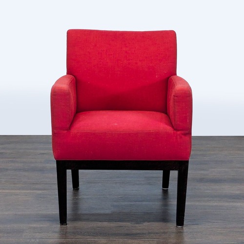 Used Red Fabric Lounge Chair with Armrests  for sale on AptDeco