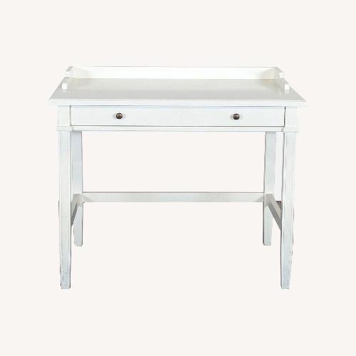 Used Crate & Barrel White Writing Desk with Drawer for sale on AptDeco