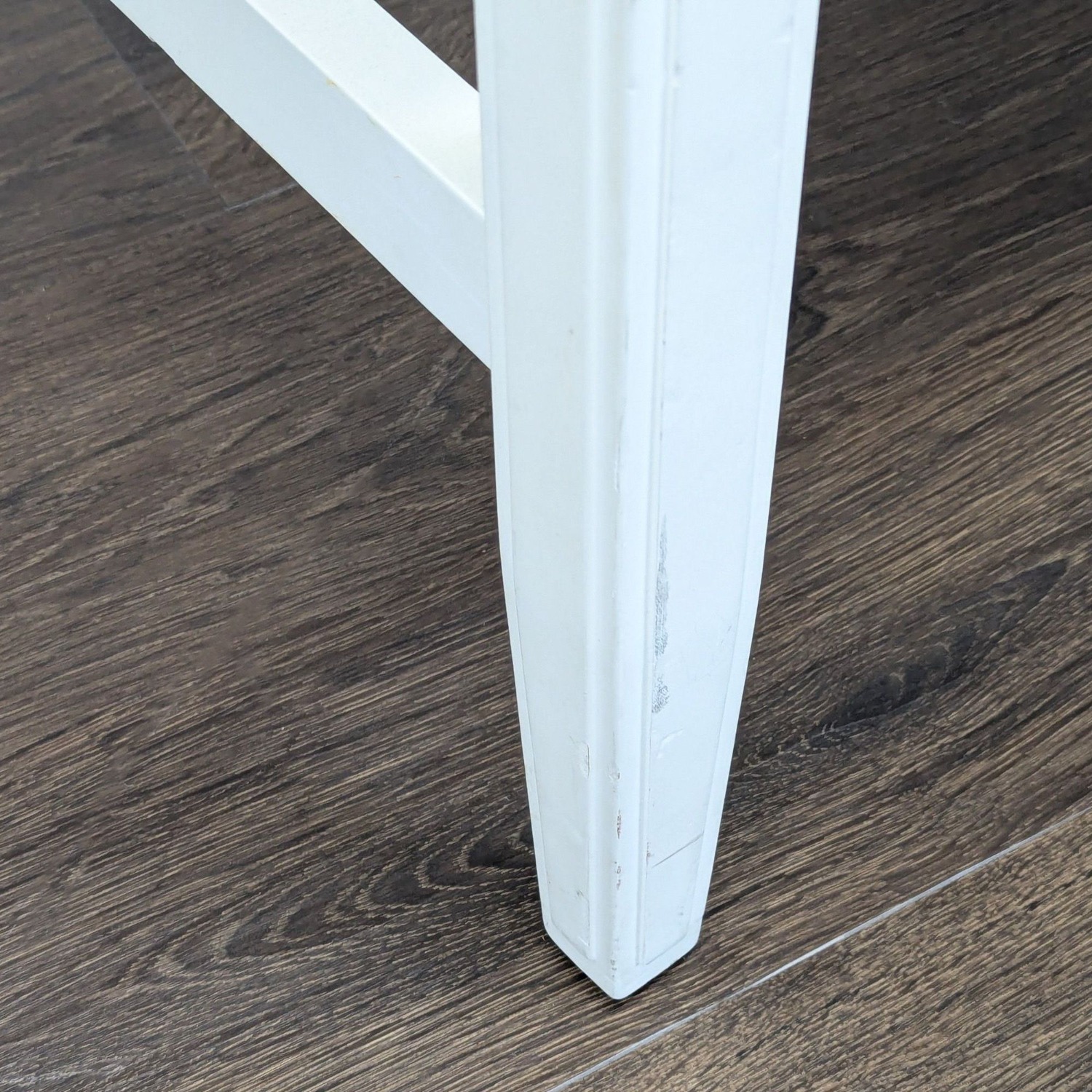 Crate & Barrel White Writing Desk with Drawer - image-7