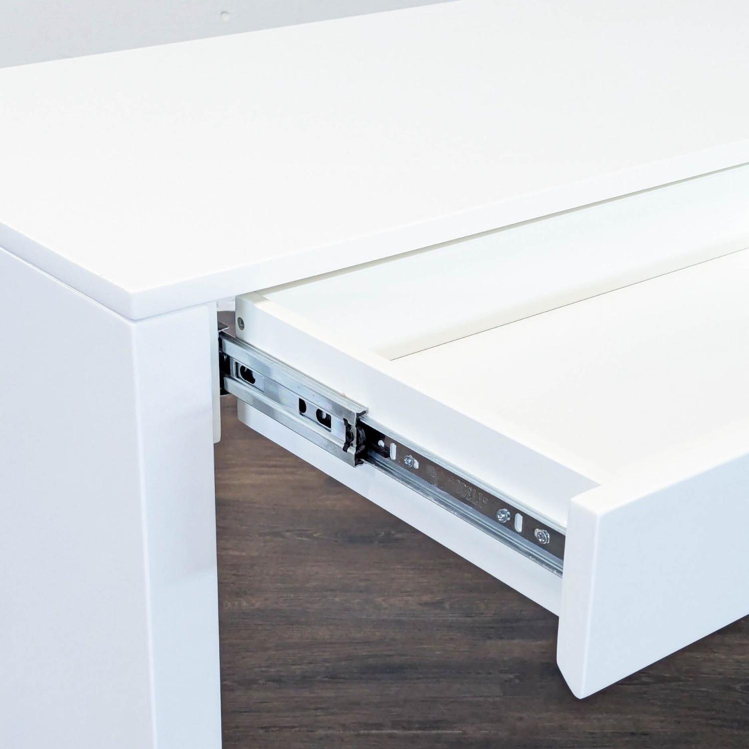 CB2 Runway Modern White Desk with Two Drawers - image-3