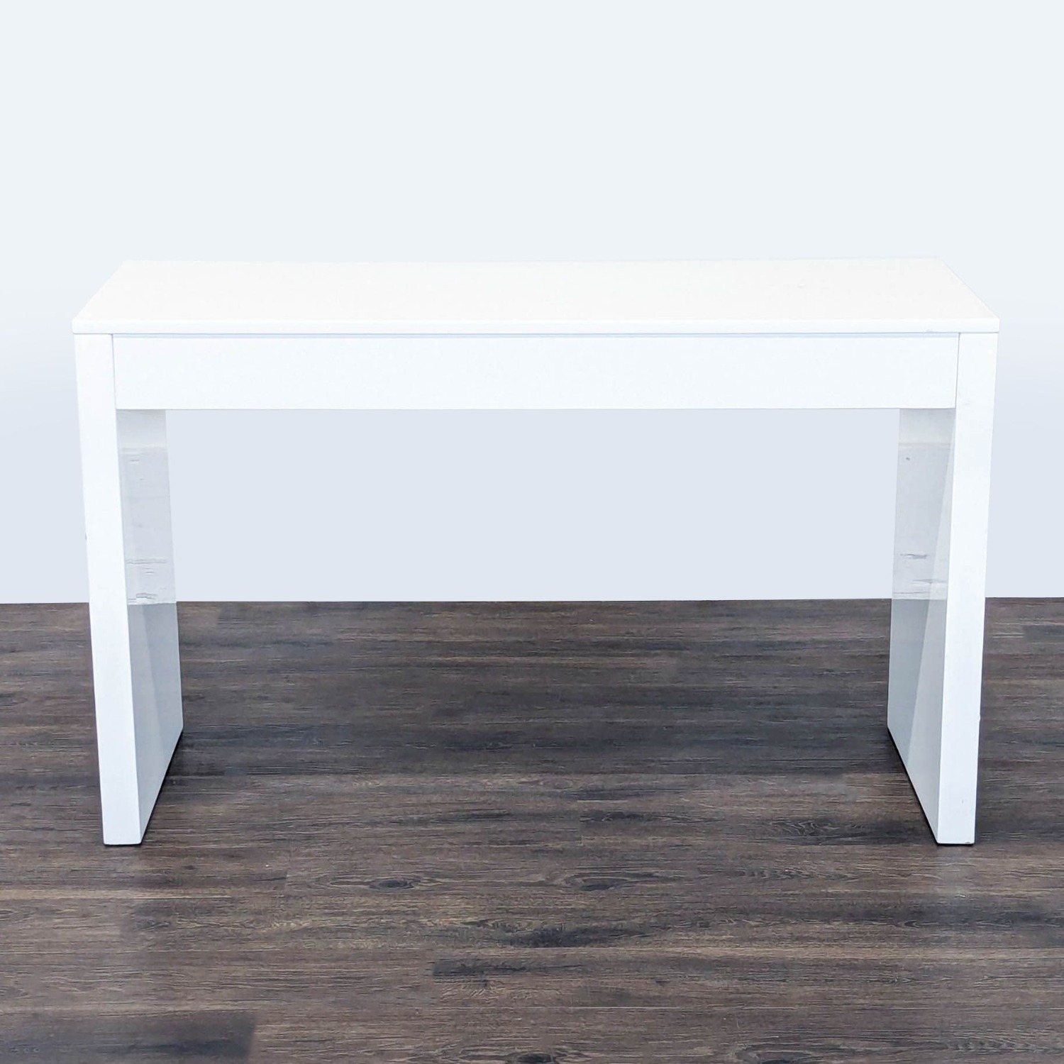 CB2 Runway Modern White Desk with Two Drawers - image-5