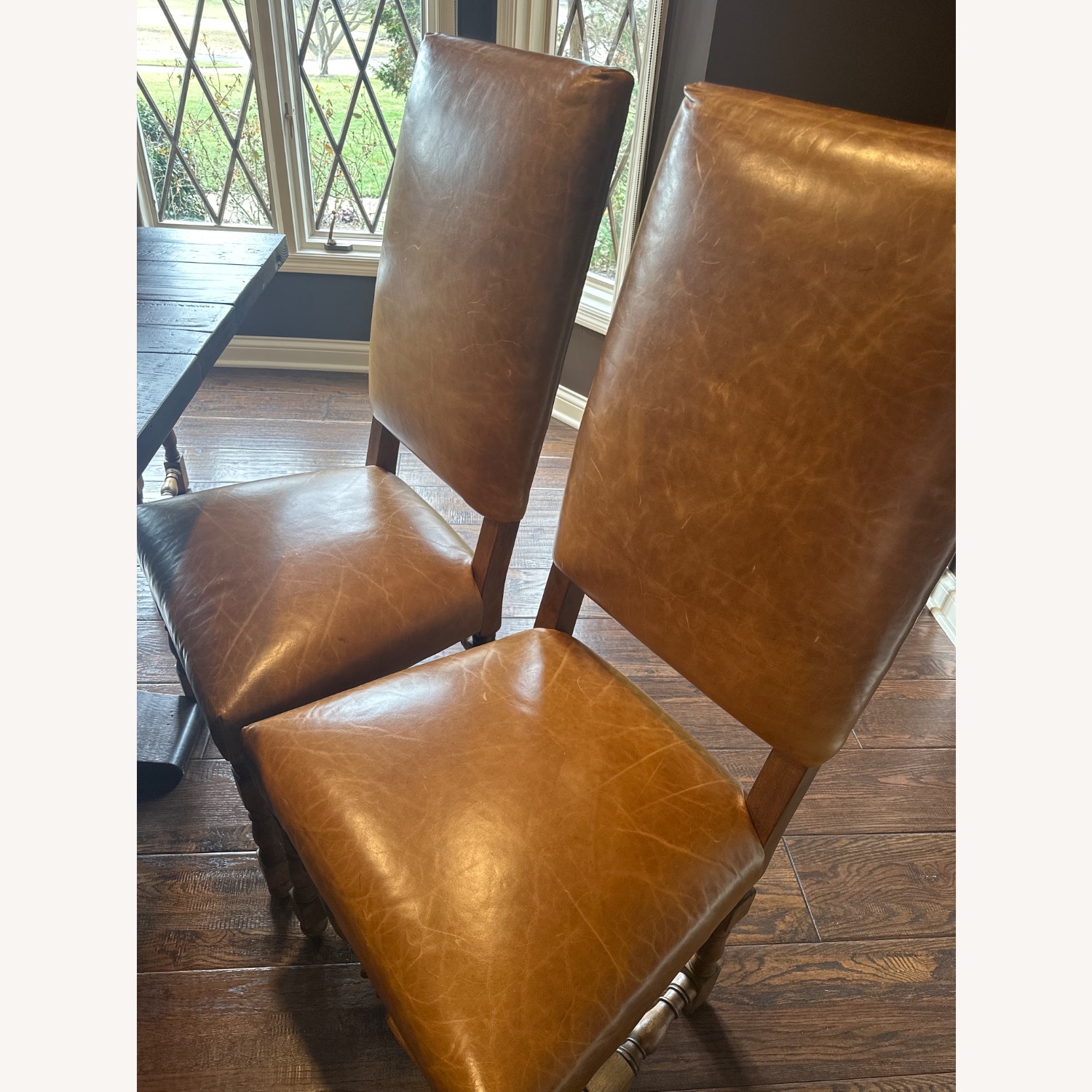 Restoration Hardware Light Brown Dining Chairs - image-1