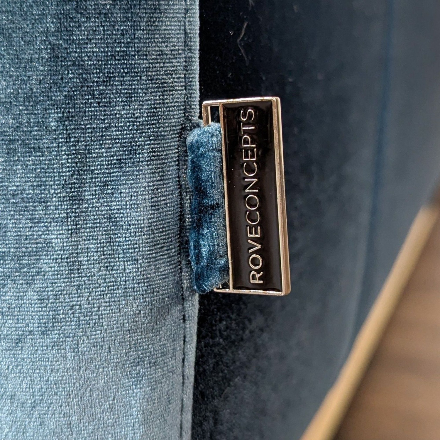 Rove Concepts Noah Blue Velvet Sectional Sofa  - image-7