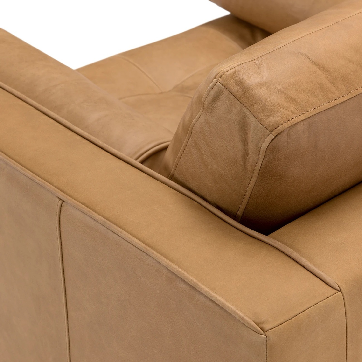Article Light Brown Leather Accent Chair - image-2