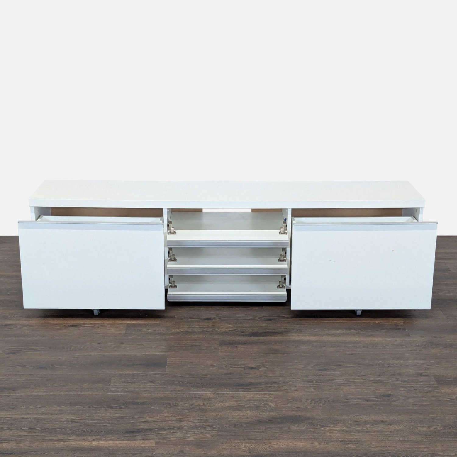 IKEA Besta Burs TV Stand in High Gloss White - image-2