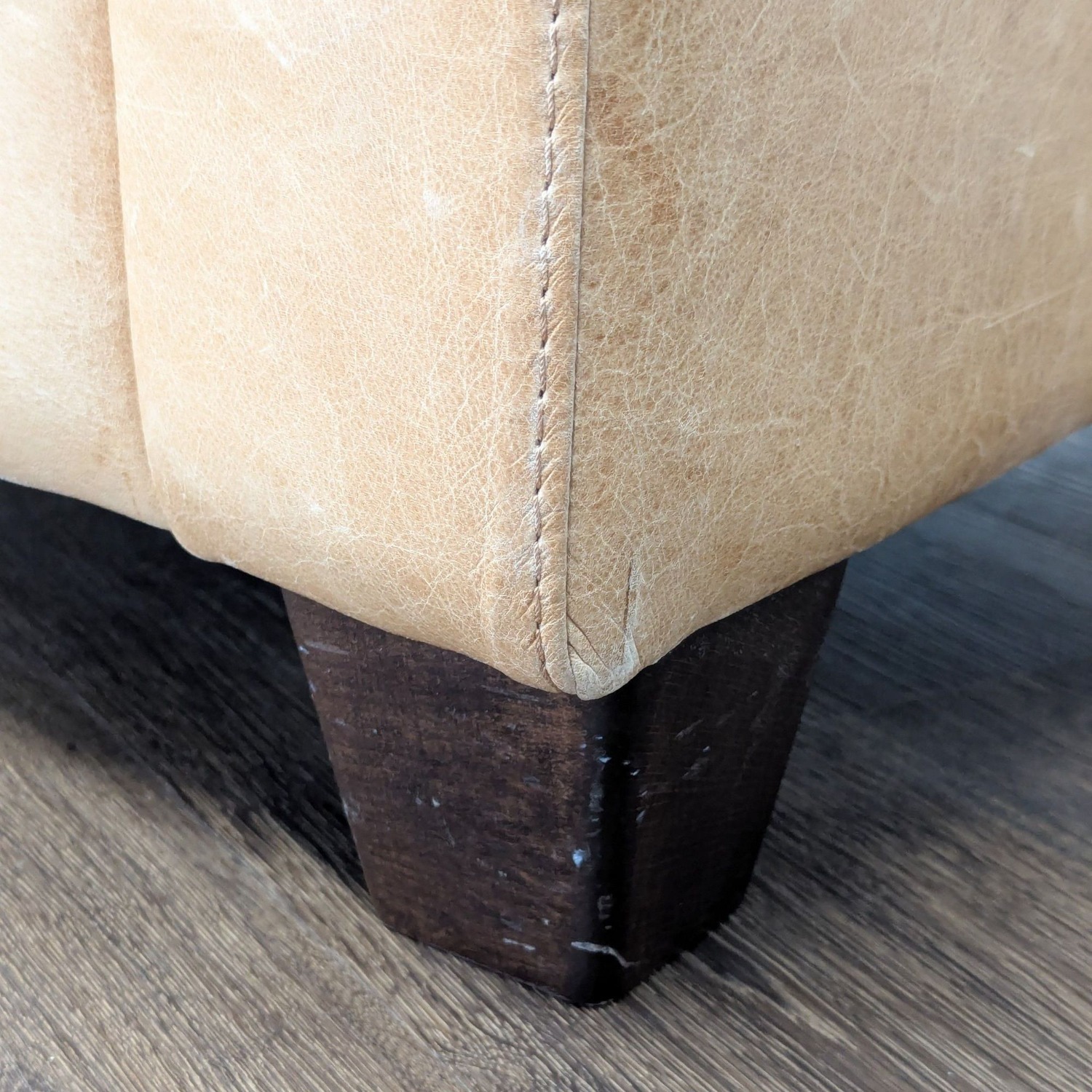 West Elm Tan Leather Lounge Chair  - image-10