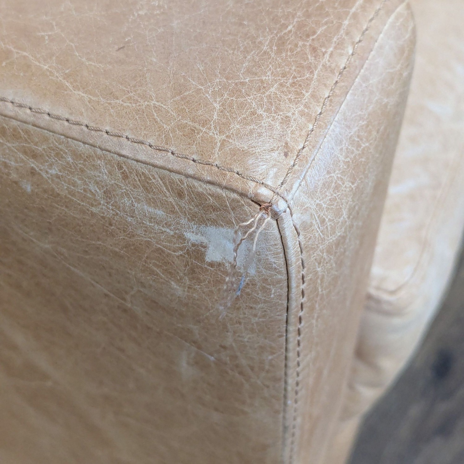 West Elm Tan Leather Lounge Chair  - image-9