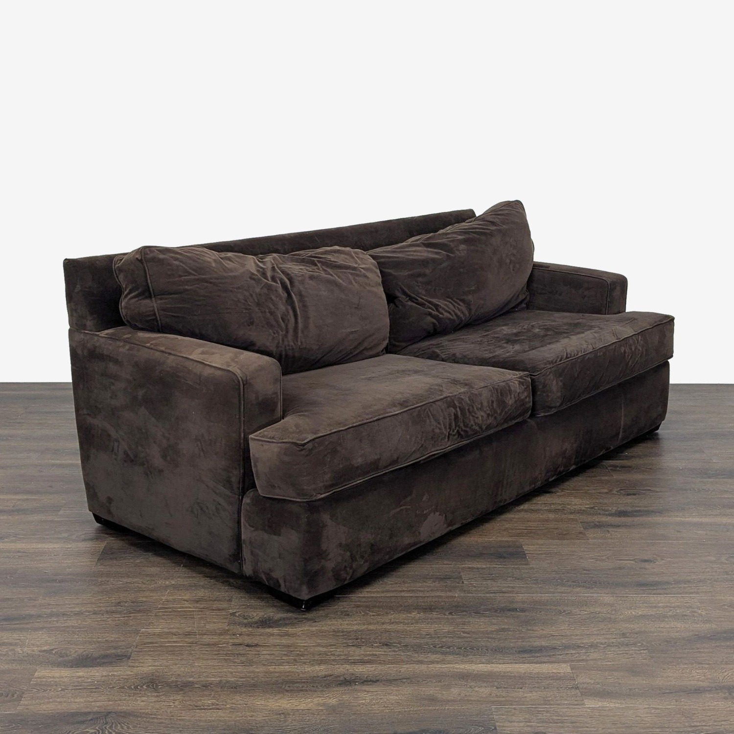 Macy 3-Seat Sofa in Dark Brown Fabric - image-2