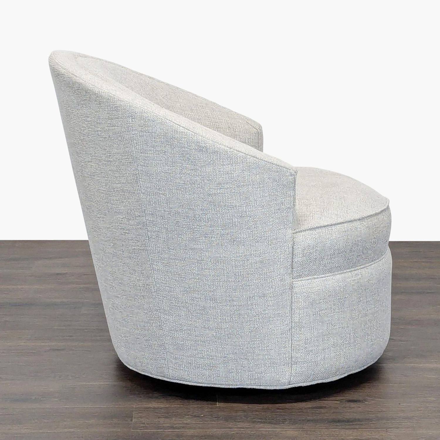 Macy Maylah Modern Light Gray Swivel Lounge Chair - image-3