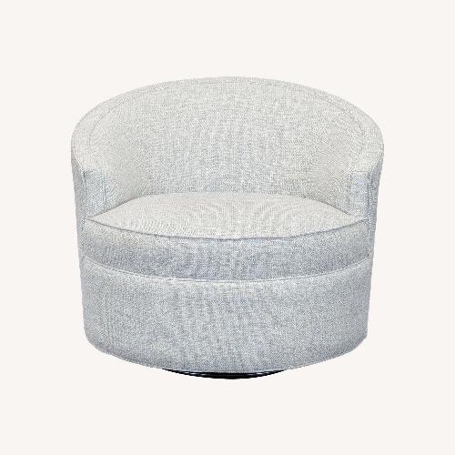 Used Macy Maylah Modern Light Gray Swivel Lounge Chair for sale on AptDeco