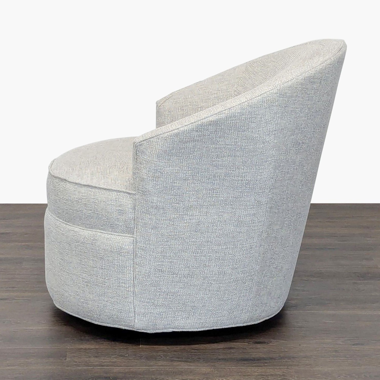 Macy Maylah Modern Light Gray Swivel Lounge Chair - image-5