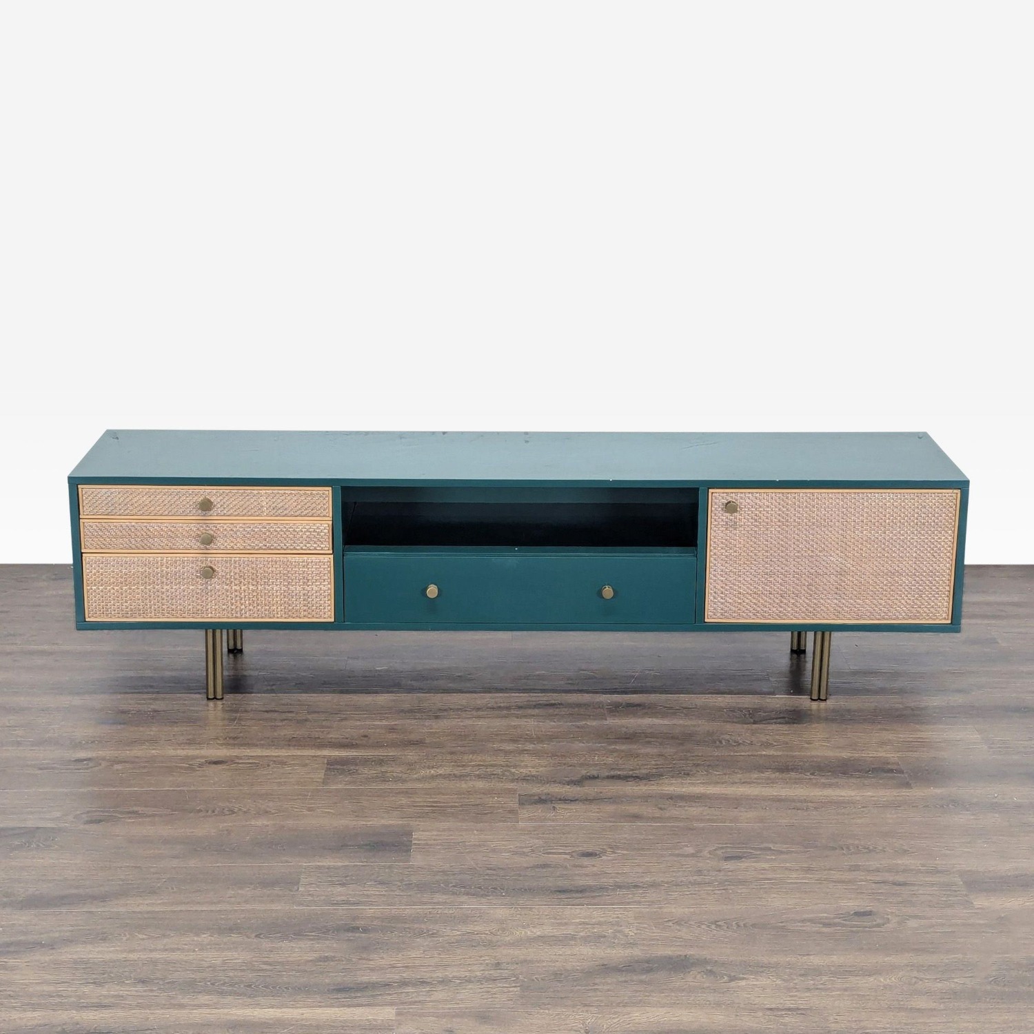 Anthropologie Presti Rattan Three Drawer Media - image-2