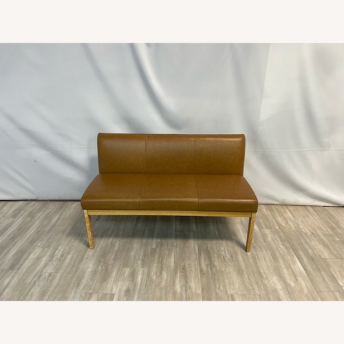 Used Castlery Elliot Leather Banquette Bench for sale on AptDeco