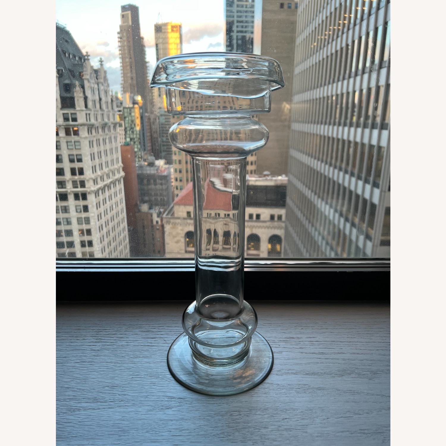 Pottery Barn Glass Candle Holder - image-2