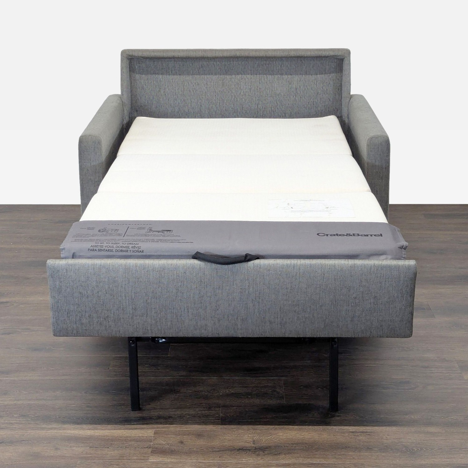 Crate & Barrel Bowen Modern Gray Sleeper Sofa  - image-5