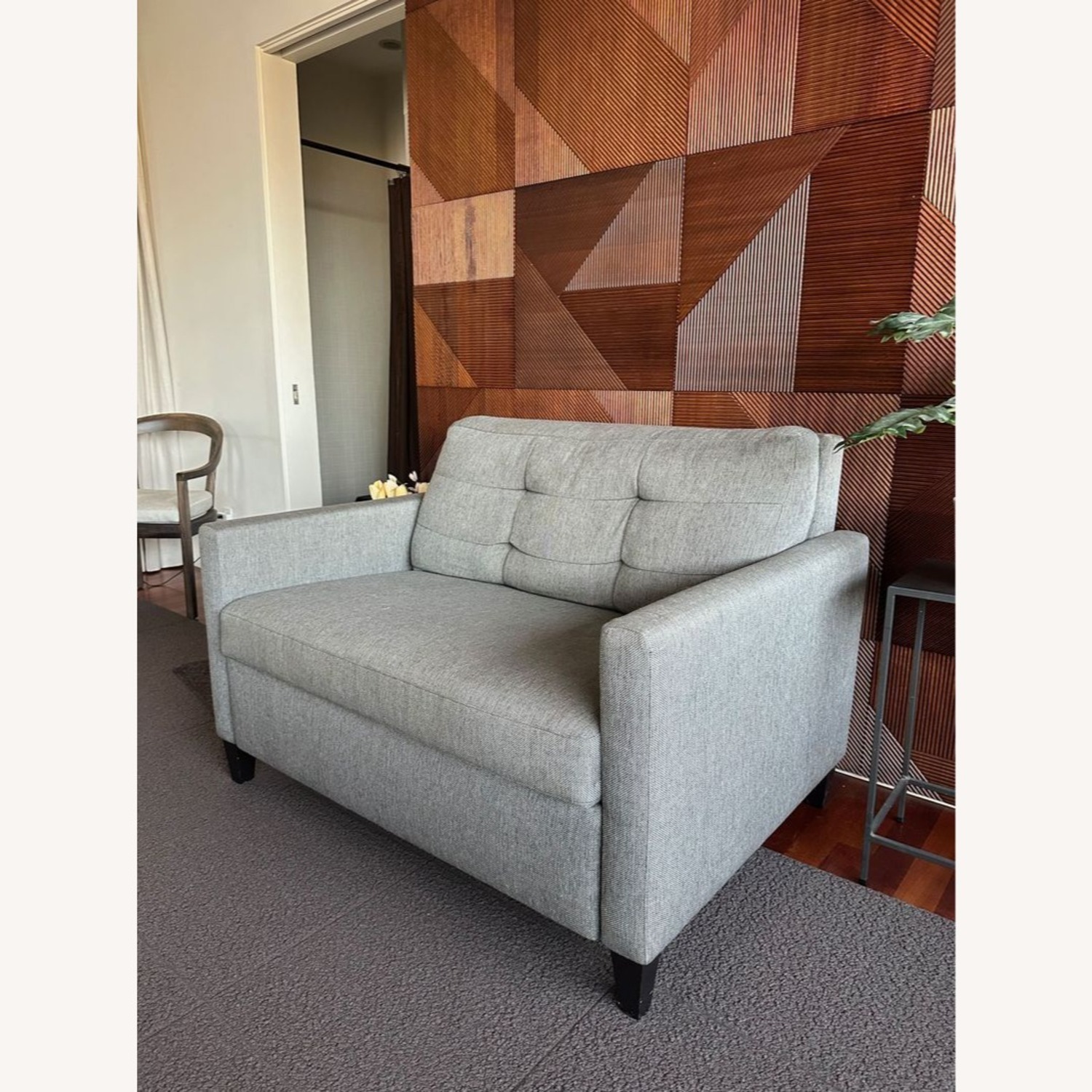 Crate & Barrel Bowen Modern Gray Sleeper Sofa  - image-1