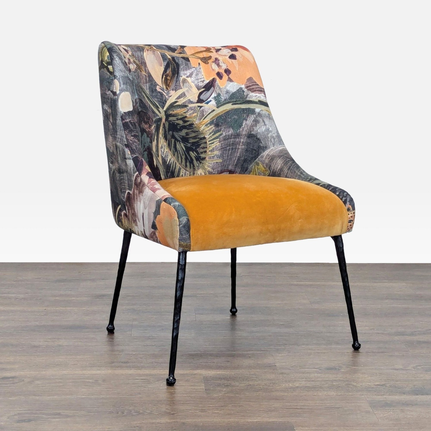 Anthropologie Bara Floral Velvet Lounge Chair - image-1