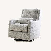 Crate & Kids Light Gray Microsuede Nursing Chair