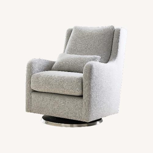 Used Crate & Kids Light Gray Microsuede Nursing Chair for sale on AptDeco
