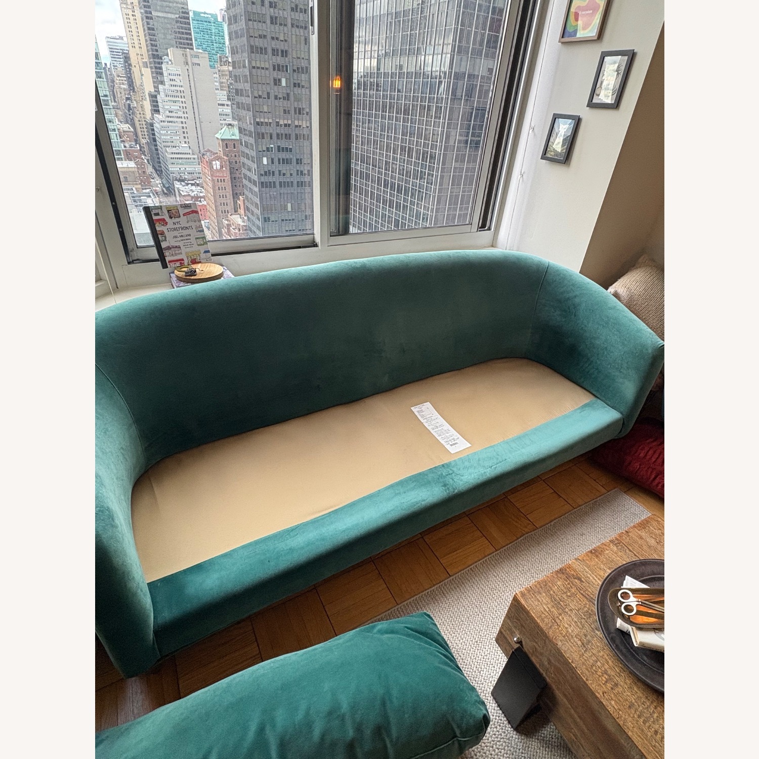 Anthropologie Green Wool Blend 2 Piece Sectional - image-4