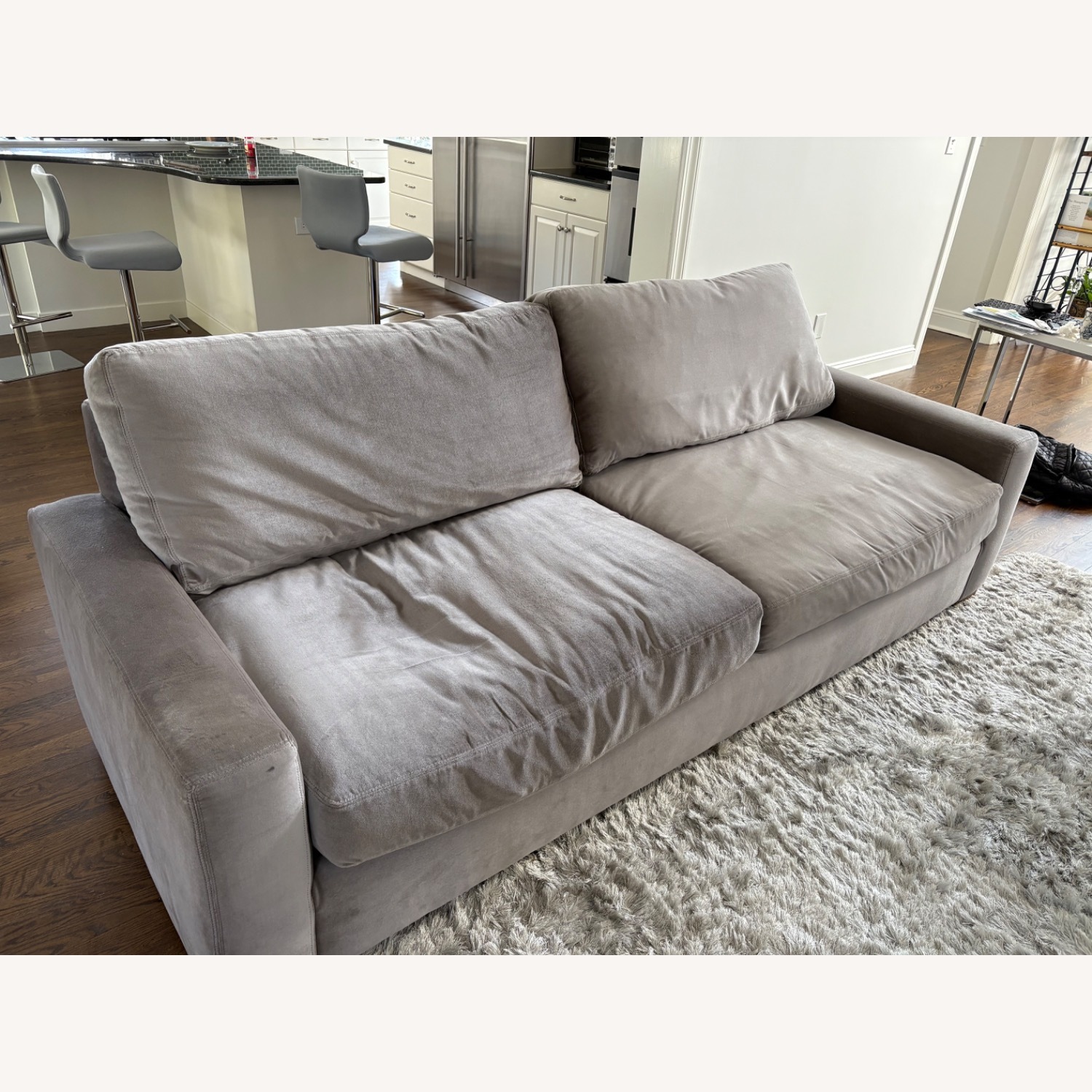 Restoration Hardware Dark Gray 3+ Seater Sofa - image-1