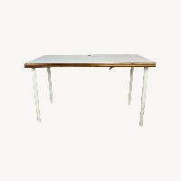 A.N Custom Furniture White Wooden Top Desk
