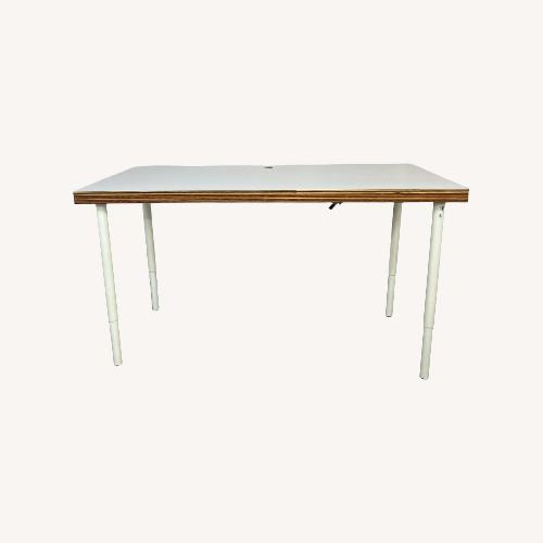 Used A.N Custom Furniture White Wooden Top Desk for sale on AptDeco