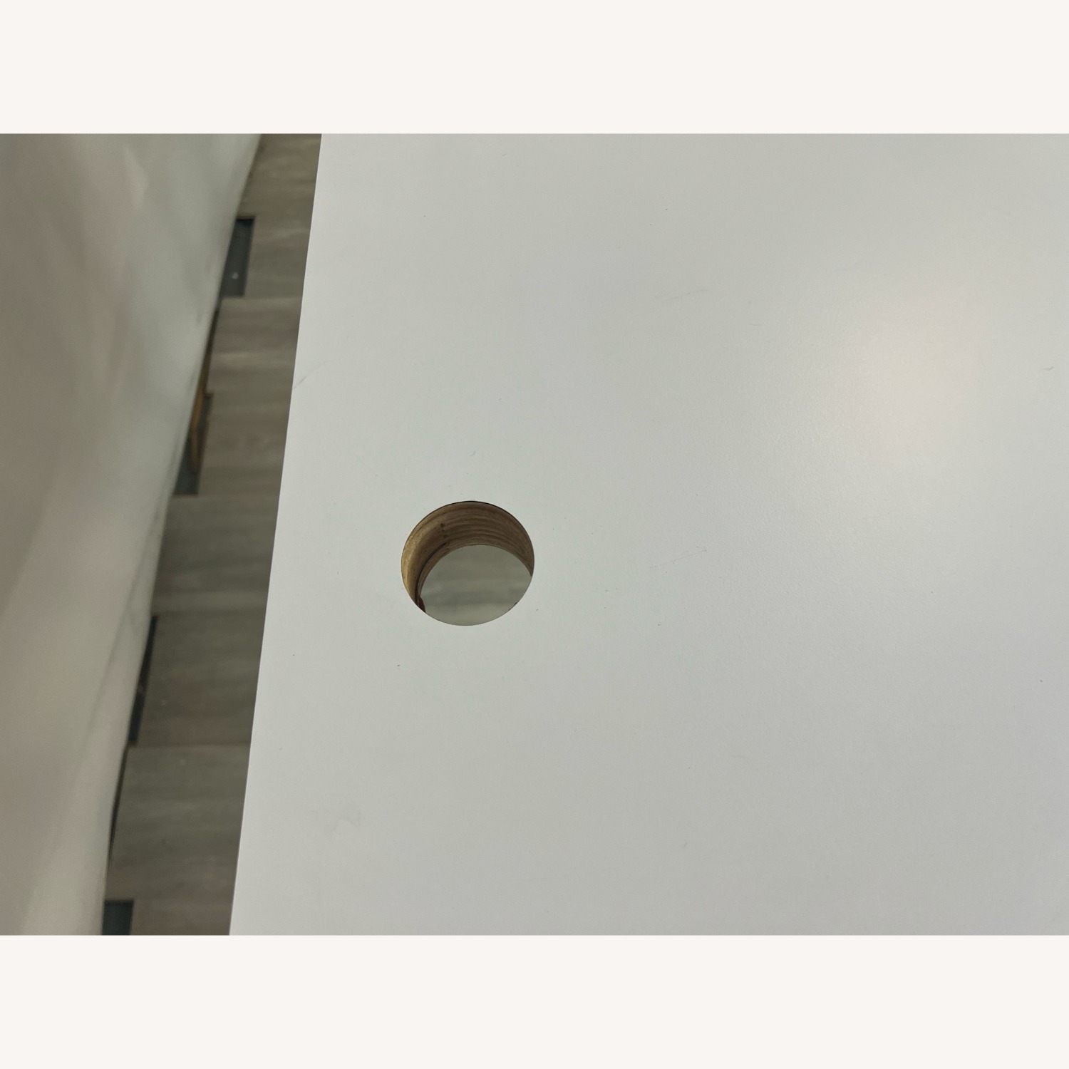 A.N Custom Furniture White Wooden Top Desk - image-1