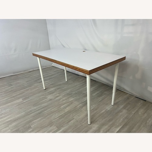Used A.N Custom Furniture White Wooden Top Desk for sale on AptDeco
