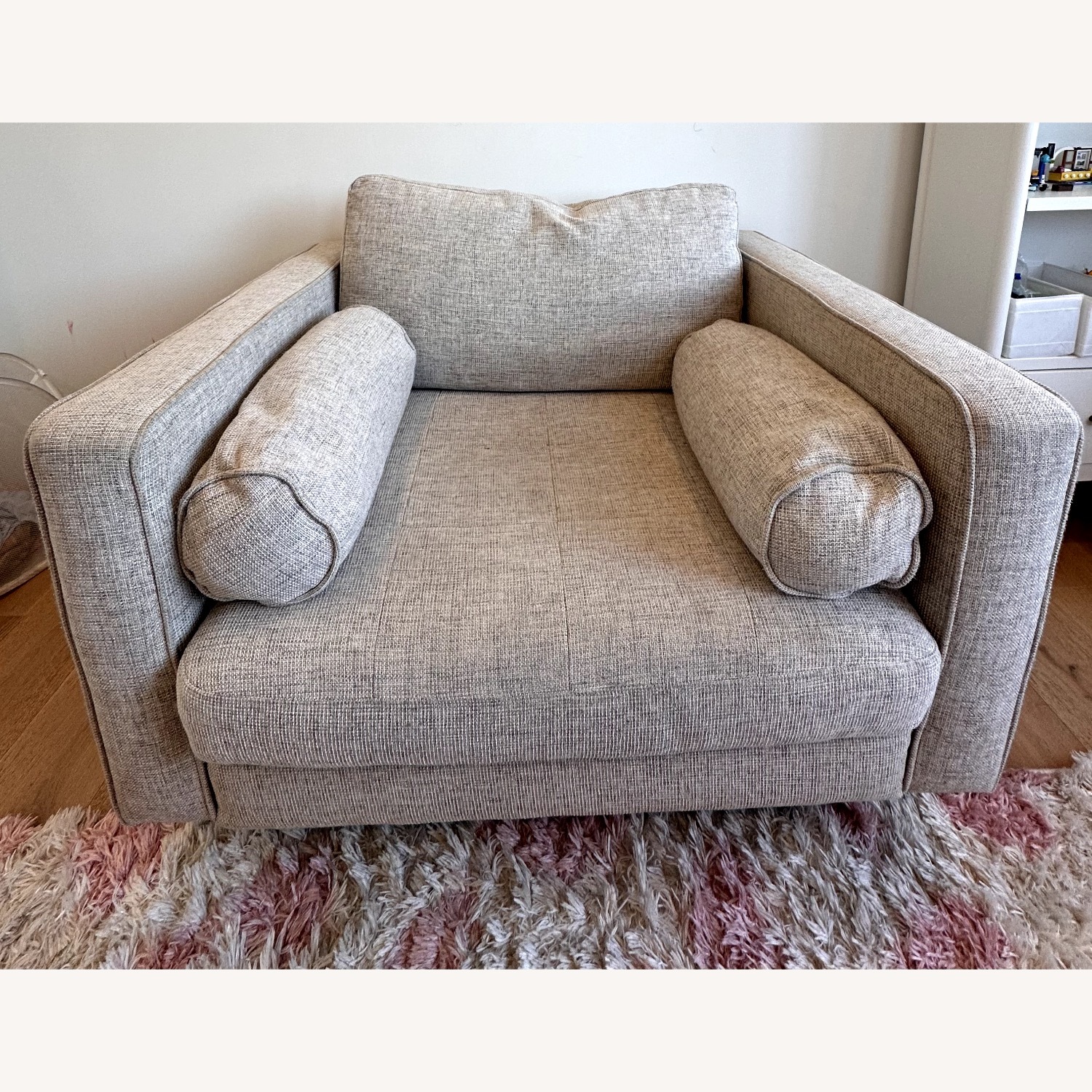 Article Light Gray Fabric Accent Chair - image-1