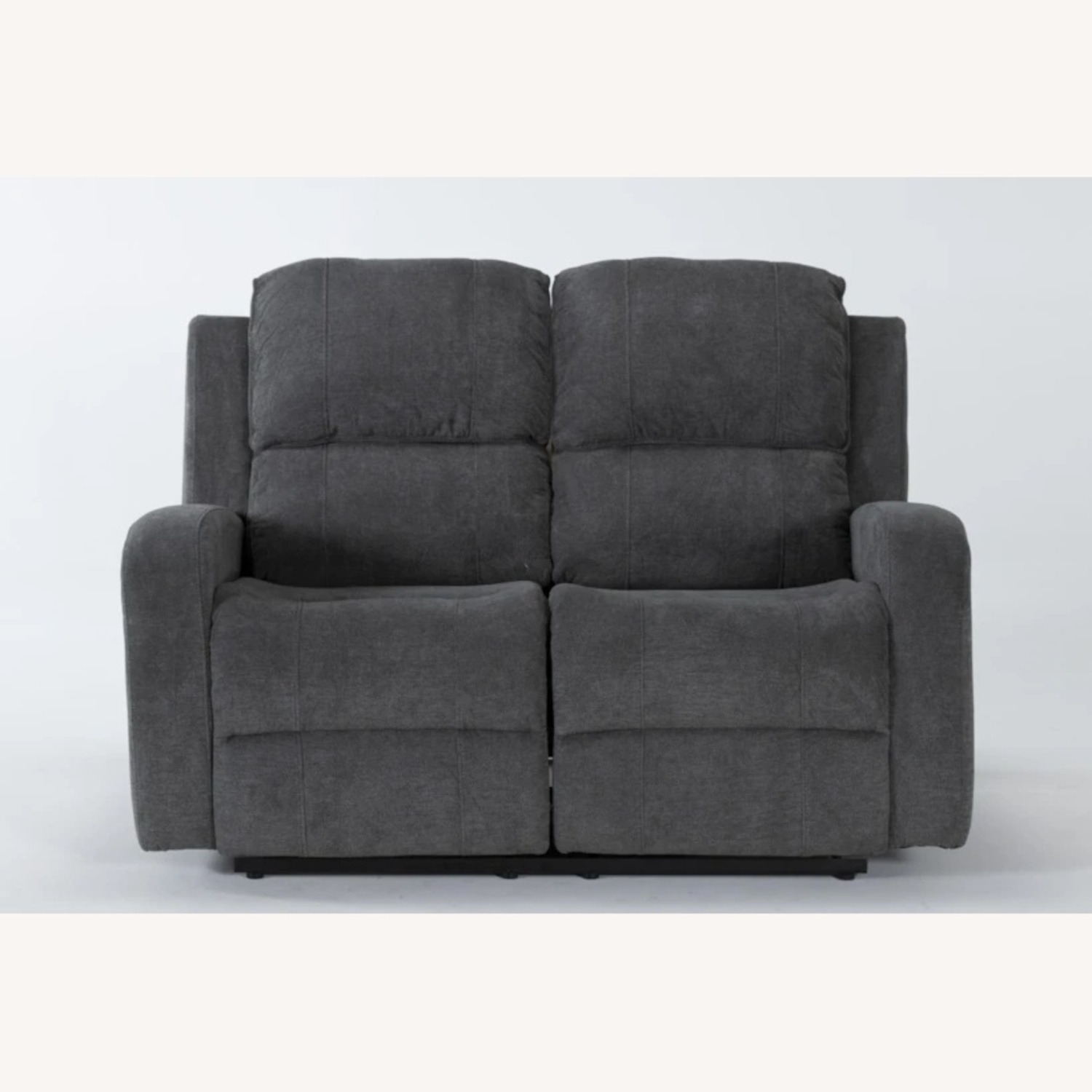 Living Spaces Light Gray Fabric Loveseat - image-0