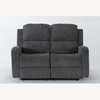 Living Spaces Light Gray Fabric Loveseat