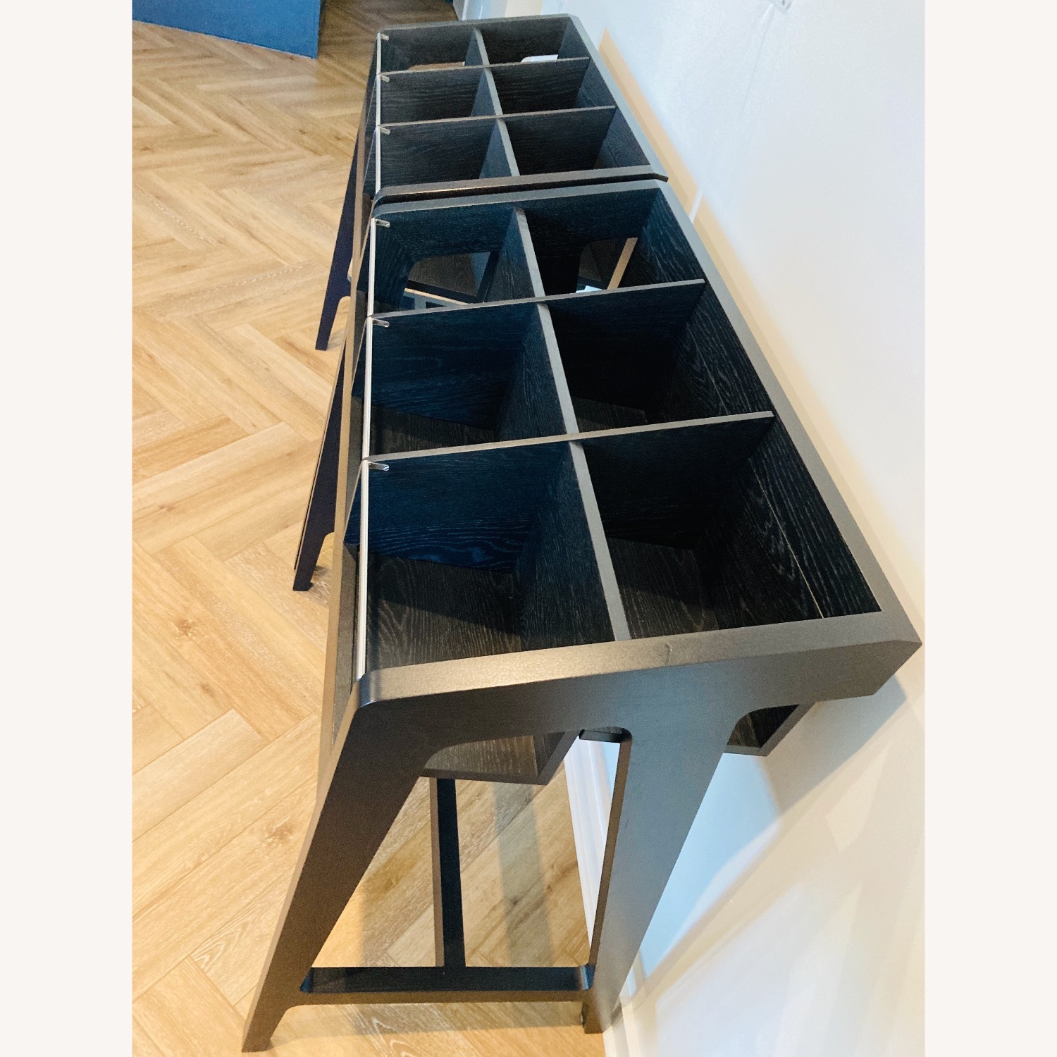 Mid-Century Modern Blackened Oak Record Dislpays - image-3