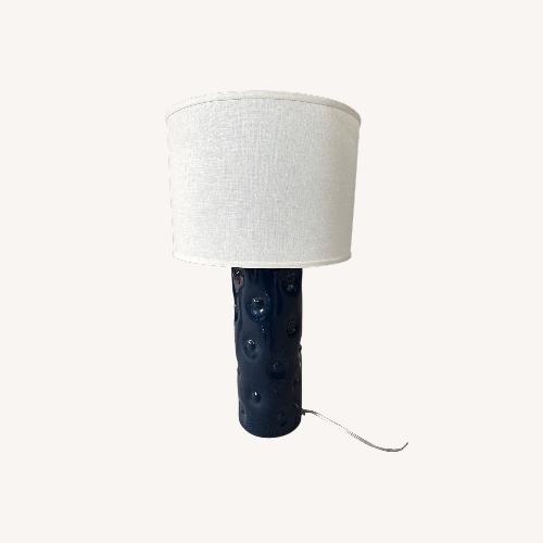 Used Ballard Designs Blue Ceramic Table Lamp for sale on AptDeco