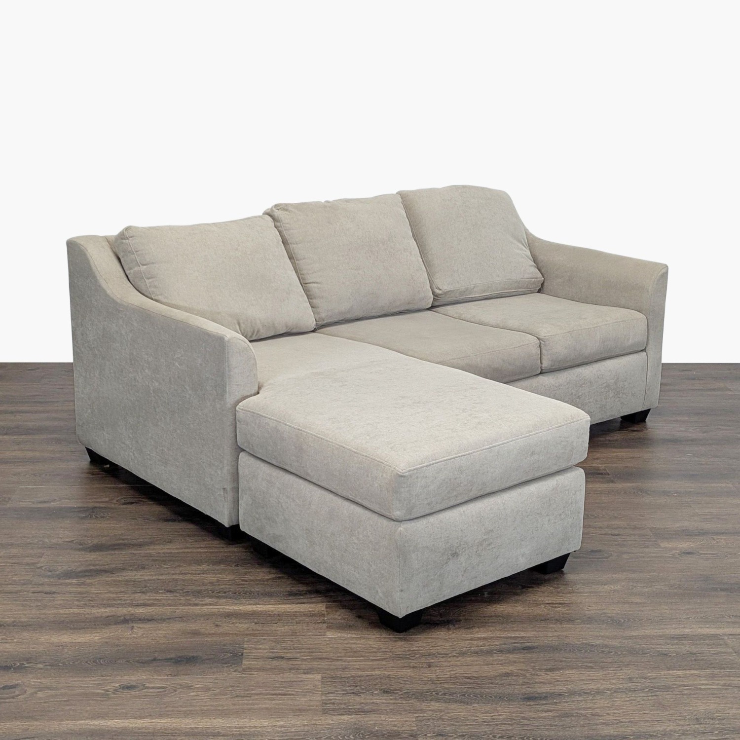 Living Spaces Porthos 3-Seat Beige Sectional Sofa  - image-2