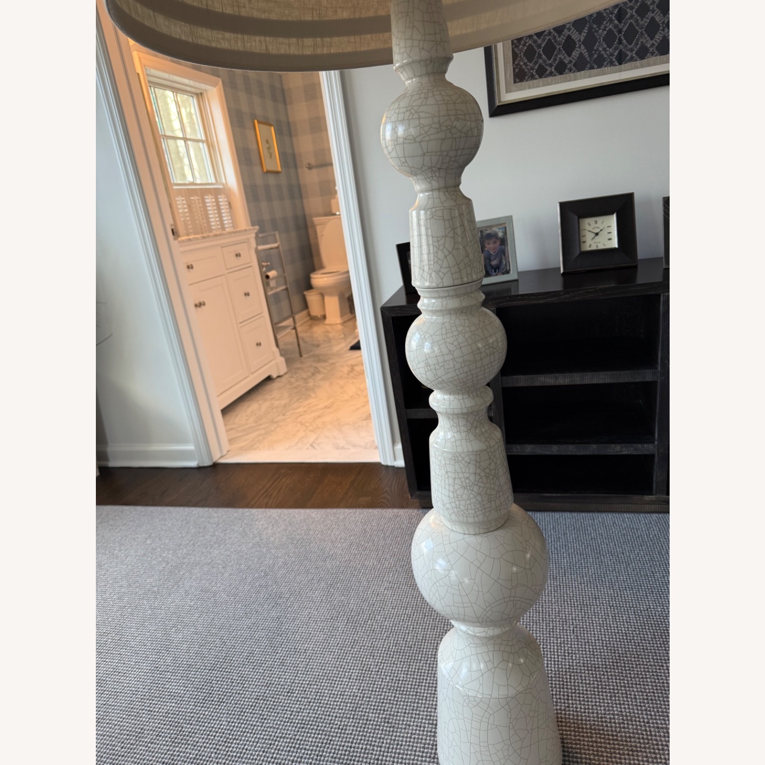 Ethan Allen Ivory Ceramic Floor Lamp - image-3